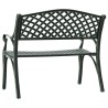 Banc de jardin 102 cm Aluminium coulé Vert 