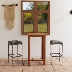Ensemble de bar de jardin avec coussins 3 pcs Gris 