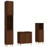 Ensemble de meubles de salle de bain 3 pcs Chêne marron 
