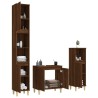 Ensemble de meubles de salle de bain 3 pcs Chêne marron 