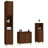 Ensemble de meubles de salle de bain 3 pcs Chêne marron 