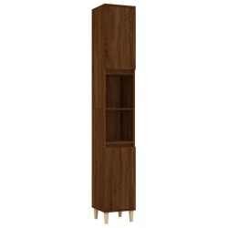 Ensemble de meubles de salle de bain 3 pcs Chêne marron 