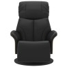 Fauteuil inclinable avec repose-pieds noir similicuir 