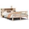Lit bibliothèque sans matelas 120x200 cm bois de pin massif 