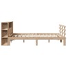 Lit bibliothèque sans matelas 120x200 cm bois de pin massif 