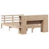 Lit bibliothèque sans matelas 120x200 cm bois de pin massif 