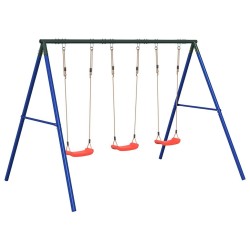 Ensemble de balançoire d'extérieur avec 3 balançoires 