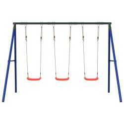 Ensemble de balançoire d'extérieur avec 3 balançoires 