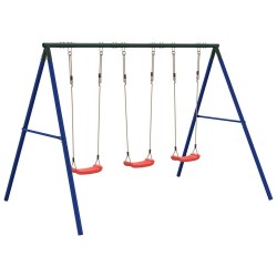 Ensemble de balançoire d'extérieur avec 3 balançoires 
