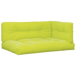 Coussins de palette lot de 7 vert vif tissu 