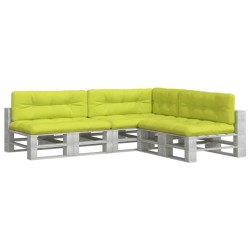 Coussins de palette lot de 7 vert vif tissu 