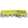 Coussins de palette lot de 7 vert vif tissu 