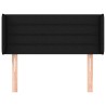 Tête de lit avec oreilles Noir 93x16x78/88 cm Tissu 