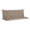 Coussin de banc de jardin taupe 150x(50+50)x7 cm tissu oxford 