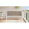 Coussin de banc de jardin taupe 150x(50+50)x7 cm tissu oxford 