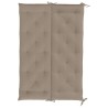 Coussin de banc de jardin taupe 150x(50+50)x7 cm tissu oxford 