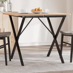 Pieds de table à manger cadre en X 60x60x73 cm acier 