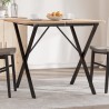 Pieds de table à manger cadre en X 60x60x73 cm acier 