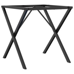 Pieds de table à manger cadre en X 60x60x73 cm acier 