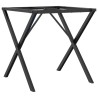 Pieds de table à manger cadre en X 60x60x73 cm acier 