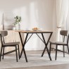 Pieds de table à manger cadre en X 60x60x73 cm acier 
