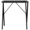 Pieds de table à manger cadre en X 60x60x73 cm acier 