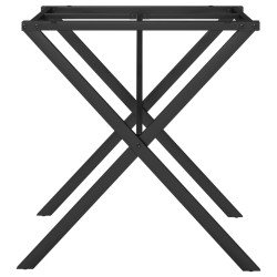 Pieds de table à manger cadre en X 60x60x73 cm acier 