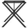 Pieds de table à manger cadre en X 60x60x73 cm acier 
