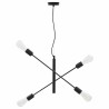 Plafonnier avec ampoules à filament 2 W Noir E27 