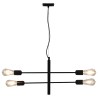 Plafonnier avec ampoules à filament 2 W Noir E27 