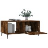 Table basse chêne fumé 90x50x40 cm bois d'ingénierie 