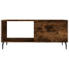 Table basse chêne fumé 90x50x40 cm bois d'ingénierie 