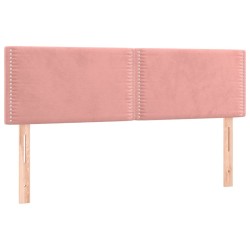 Têtes de lit 2 pcs Rose 72x5x78/88 cm Velours 