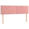 Têtes de lit 2 pcs Rose 72x5x78/88 cm Velours 