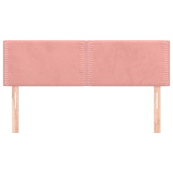Têtes de lit 2 pcs Rose 72x5x78/88 cm Velours 