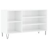 Armoire à chaussure Blanc brillant 102x36x60 cm Bois ingénierie 