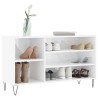 Armoire à chaussure Blanc brillant 102x36x60 cm Bois ingénierie 