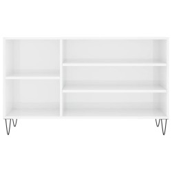 Armoire à chaussure Blanc brillant 102x36x60 cm Bois ingénierie 