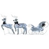 Décoration de Noël Renne et traîneau 60 LED extérieur Blanc 