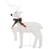 Décoration de Noël Renne et traîneau 60 LED extérieur Blanc 