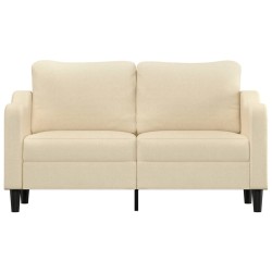 Canapé à 2 places Crème 140 cm Tissu 