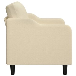 Canapé à 2 places Crème 140 cm Tissu 