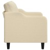 Canapé à 2 places Crème 140 cm Tissu 