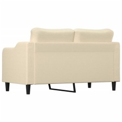 Canapé à 2 places Crème 140 cm Tissu 