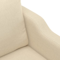 Canapé à 2 places Crème 140 cm Tissu 