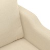 Canapé à 2 places Crème 140 cm Tissu 