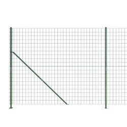 Clôture en treillis métallique avec bride vert 1,8x25 m 