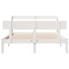 Cadre de lit sans matelas blanc 135x190 cm bois de pin massif 