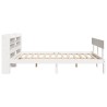 Cadre de lit sans matelas blanc 135x190 cm bois de pin massif 