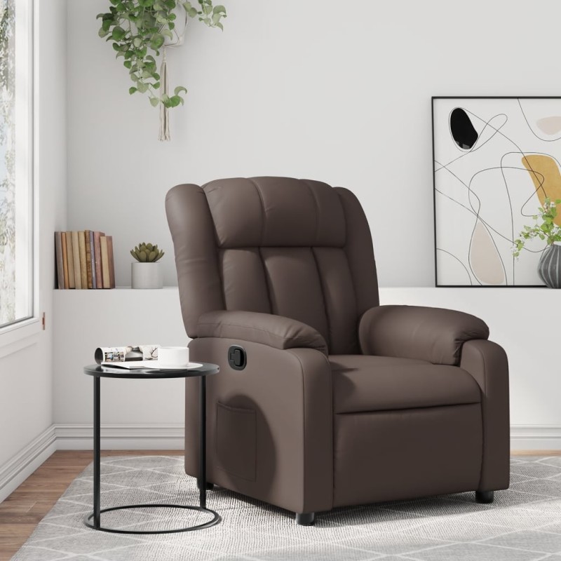 Fauteuil inclinable Marron Similicuir 